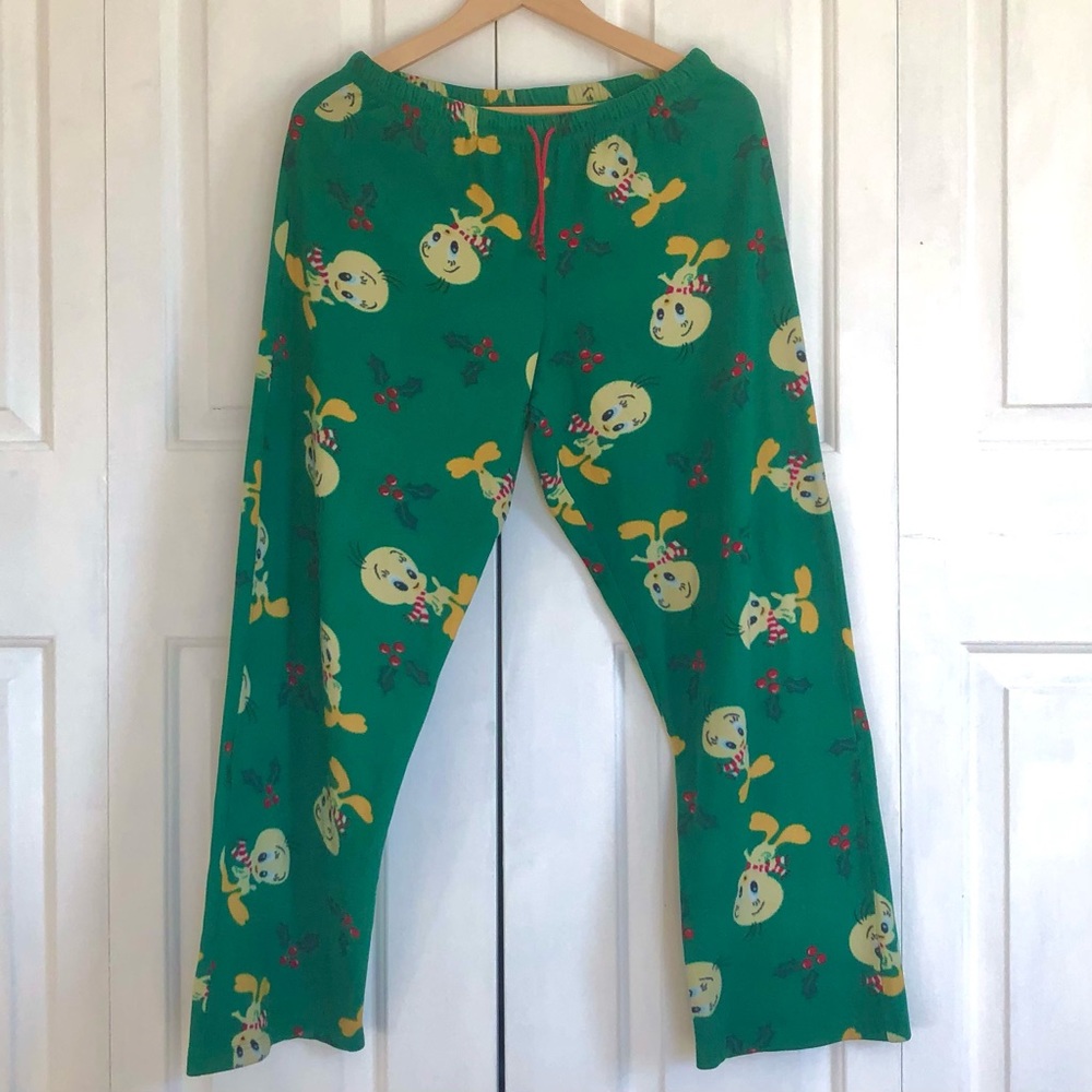 Vintage 90s Tweety Bird Christmas pajama pants